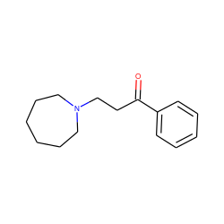 O=C(CCN1CCCCCC1)c1ccccc1 ZINC000003631331