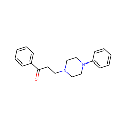 O=C(CCN1CCN(c2ccccc2)CC1)c1ccccc1 ZINC000058510067