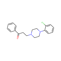 O=C(CCN1CCN(c2ccccc2Cl)CC1)c1ccccc1 ZINC000053195026