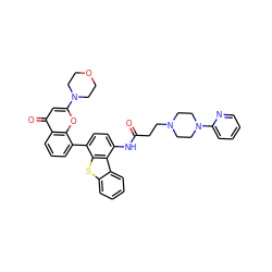 O=C(CCN1CCN(c2ccccn2)CC1)Nc1ccc(-c2cccc3c(=O)cc(N4CCOCC4)oc23)c2sc3ccccc3c12 ZINC000150546471