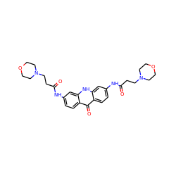 O=C(CCN1CCOCC1)Nc1ccc2c(=O)c3ccc(NC(=O)CCN4CCOCC4)cc3[nH]c2c1 ZINC000028393060