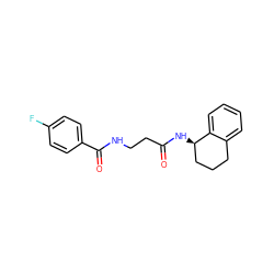 O=C(CCNC(=O)c1ccc(F)cc1)N[C@@H]1CCCc2ccccc21 ZINC000052934533