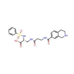 O=C(CCNC(=O)c1ccc2c(c1)CNCC2)NC[C@@H](NS(=O)(=O)c1ccccc1)C(=O)O ZINC000473124784