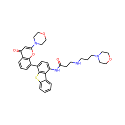 O=C(CCNCCCN1CCOCC1)Nc1ccc(-c2cccc3c(=O)cc(N4CCOCC4)oc23)c2sc3ccccc3c12 ZINC000101696393