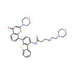 O=C(CCNCCN1CCOCC1)Nc1ccc(-c2cccc3c(=O)cc(N4CCOCC4)oc23)c2sc3ccccc3c12 ZINC000101696502