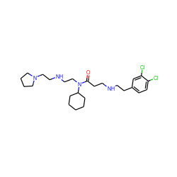 O=C(CCNCCc1ccc(Cl)c(Cl)c1)N(CCNCCN1CCCC1)C1CCCCC1 ZINC000473108293