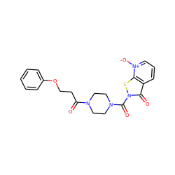 O=C(CCOc1ccccc1)N1CCN(C(=O)n2sc3c(ccc[n+]3[O-])c2=O)CC1 ZINC000206066359