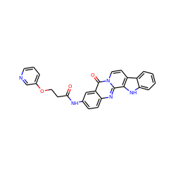 O=C(CCOc1cccnc1)Nc1ccc2nc3c4[nH]c5ccccc5c4ccn3c(=O)c2c1 ZINC000096258314