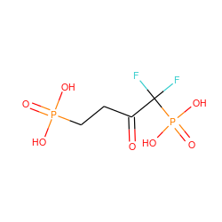 O=C(CCP(=O)(O)O)C(F)(F)P(=O)(O)O ZINC000013556040