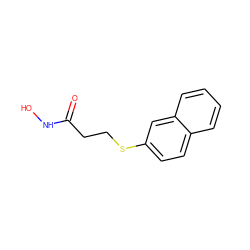 O=C(CCSc1ccc2ccccc2c1)NO ZINC000028095409