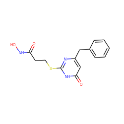 O=C(CCSc1nc(Cc2ccccc2)cc(=O)[nH]1)NO ZINC000028528412