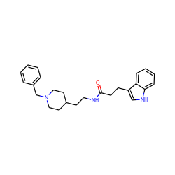 O=C(CCc1c[nH]c2ccccc12)NCCC1CCN(Cc2ccccc2)CC1 ZINC000035950933