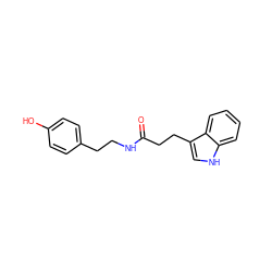 O=C(CCc1c[nH]c2ccccc12)NCCc1ccc(O)cc1 ZINC000004090406