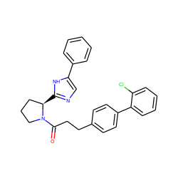 O=C(CCc1ccc(-c2ccccc2Cl)cc1)N1CCC[C@H]1c1ncc(-c2ccccc2)[nH]1 ZINC000064527574