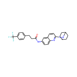 O=C(CCc1ccc(C(F)(F)F)cc1)Nc1ccc2nc(N3CC4CCC3CC4)ccc2c1 ZINC000036351878