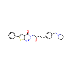 O=C(CCc1ccc(CN2CCCC2)cc1)Cn1cnc2sc(-c3ccccc3)cc2c1=O ZINC000073220821