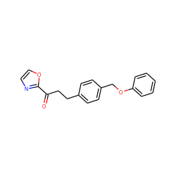 O=C(CCc1ccc(COc2ccccc2)cc1)c1ncco1 ZINC000029135710