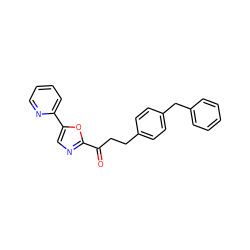 O=C(CCc1ccc(Cc2ccccc2)cc1)c1ncc(-c2ccccn2)o1 ZINC000014979943