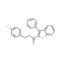 O=C(CCc1ccc(F)cc1)c1sc2ncccc2c1-c1ccccc1 ZINC000166276438