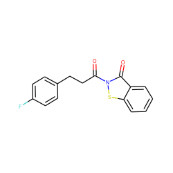 O=C(CCc1ccc(F)cc1)n1sc2ccccc2c1=O ZINC000299826302