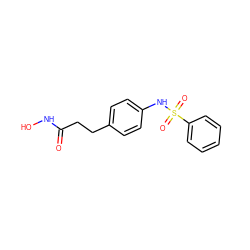 O=C(CCc1ccc(NS(=O)(=O)c2ccccc2)cc1)NO ZINC000003873248