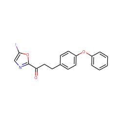 O=C(CCc1ccc(Oc2ccccc2)cc1)c1ncc(I)o1 ZINC000029135936