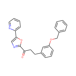 O=C(CCc1cccc(OCc2ccccc2)c1)c1ncc(-c2ccccn2)o1 ZINC000014979927