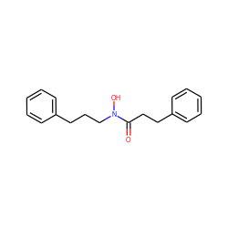 O=C(CCc1ccccc1)N(O)CCCc1ccccc1 ZINC000029484716