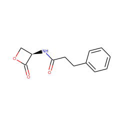 O=C(CCc1ccccc1)N[C@@H]1COC1=O ZINC000058540741