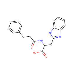 O=C(CCc1ccccc1)N[C@H](Cc1nc2ccccc2[nH]1)C(=O)O ZINC000045350154