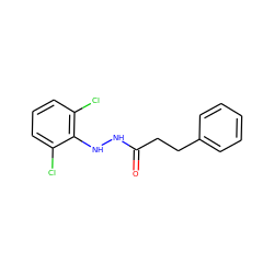 O=C(CCc1ccccc1)NNc1c(Cl)cccc1Cl ZINC000004325270