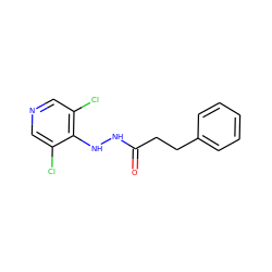 O=C(CCc1ccccc1)NNc1c(Cl)cncc1Cl ZINC000000146794