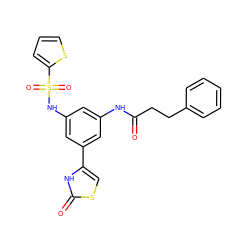 O=C(CCc1ccccc1)Nc1cc(NS(=O)(=O)c2cccs2)cc(-c2csc(=O)[nH]2)c1 ZINC000095602126