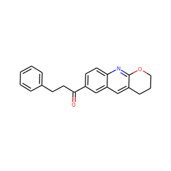 O=C(CCc1ccccc1)c1ccc2nc3c(cc2c1)CCCO3 ZINC000013613162