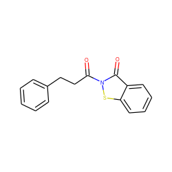 O=C(CCc1ccccc1)n1sc2ccccc2c1=O ZINC000299827861