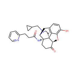 O=C(CCc1ccccn1)N[C@@]12CCC(=O)[C@@H]3Oc4c(O)ccc5c4[C@@]31CCN(CC1CC1)[C@@H]2C5 ZINC000103273587