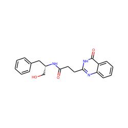 O=C(CCc1nc2ccccc2c(=O)[nH]1)N[C@H](CO)Cc1ccccc1 ZINC000098208034