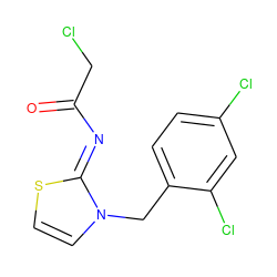 O=C(CCl)/N=c1\sccn1Cc1ccc(Cl)cc1Cl ZINC000012487933