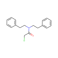 O=C(CCl)N(CCc1ccccc1)CCc1ccccc1 ZINC000003267910