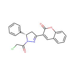 O=C(CCl)N1N=C(c2cc3ccccc3oc2=O)C[C@H]1c1ccccc1 ZINC000653743766