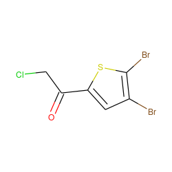 O=C(CCl)c1cc(Br)c(Br)s1 ZINC000013528255