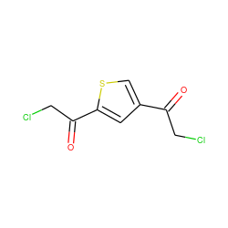 O=C(CCl)c1csc(C(=O)CCl)c1 ZINC000014945915