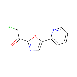 O=C(CCl)c1ncc(-c2ccccn2)o1 ZINC000014980143