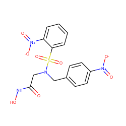 O=C(CN(Cc1ccc([N+](=O)[O-])cc1)S(=O)(=O)c1ccccc1[N+](=O)[O-])NO ZINC000013808269