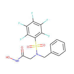 O=C(CN(Cc1ccccc1)S(=O)(=O)c1c(F)c(F)c(F)c(F)c1F)NO ZINC000010450215