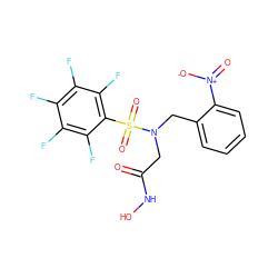 O=C(CN(Cc1ccccc1[N+](=O)[O-])S(=O)(=O)c1c(F)c(F)c(F)c(F)c1F)NO ZINC000010450218