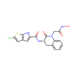 O=C(CN1C(=O)[C@@H](NC(=O)c2cc3cc(Cl)sc3[nH]2)Cc2ccccc21)NO ZINC000028818265