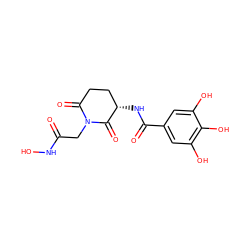 O=C(CN1C(=O)CC[C@H](NC(=O)c2cc(O)c(O)c(O)c2)C1=O)NO ZINC000045289400