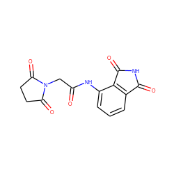 O=C(CN1C(=O)CCC1=O)Nc1cccc2c1C(=O)NC2=O ZINC000004078730