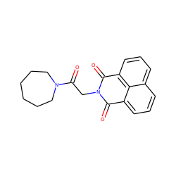 O=C(CN1C(=O)c2cccc3cccc(c23)C1=O)N1CCCCCC1 ZINC000003893005